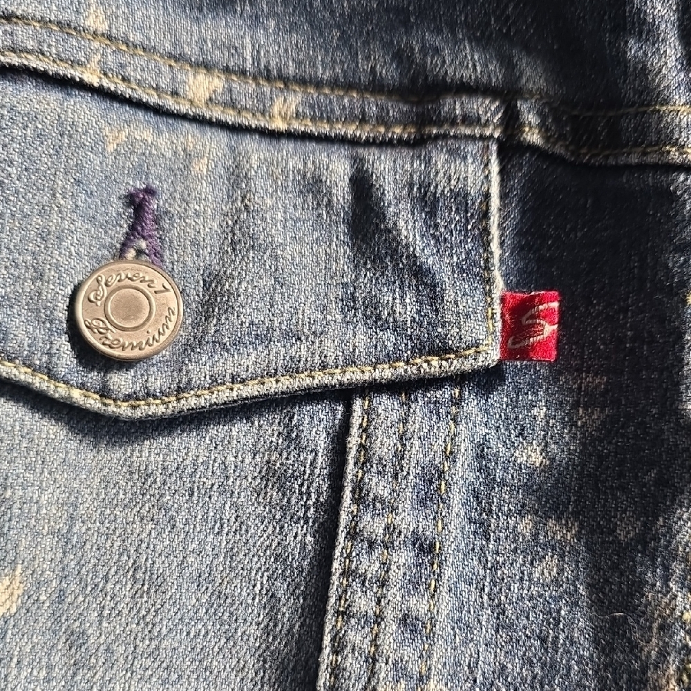 NWT VINTAGE Seven7 Blue Jean Jacket SIZE 14/16 - Picture 6 of 6